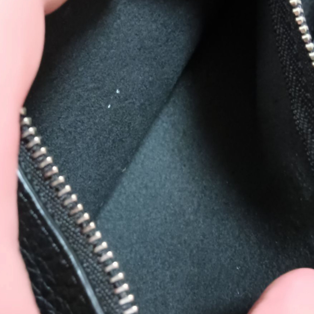 Black Pebbled Leather ALLSAINTS bucket shoulder bag - Picture 3 of 10